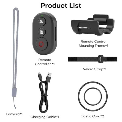 Bluetooth Remote Controller for DJI Osmo Action 360/6/5 Pro/4, Wireless Remote w