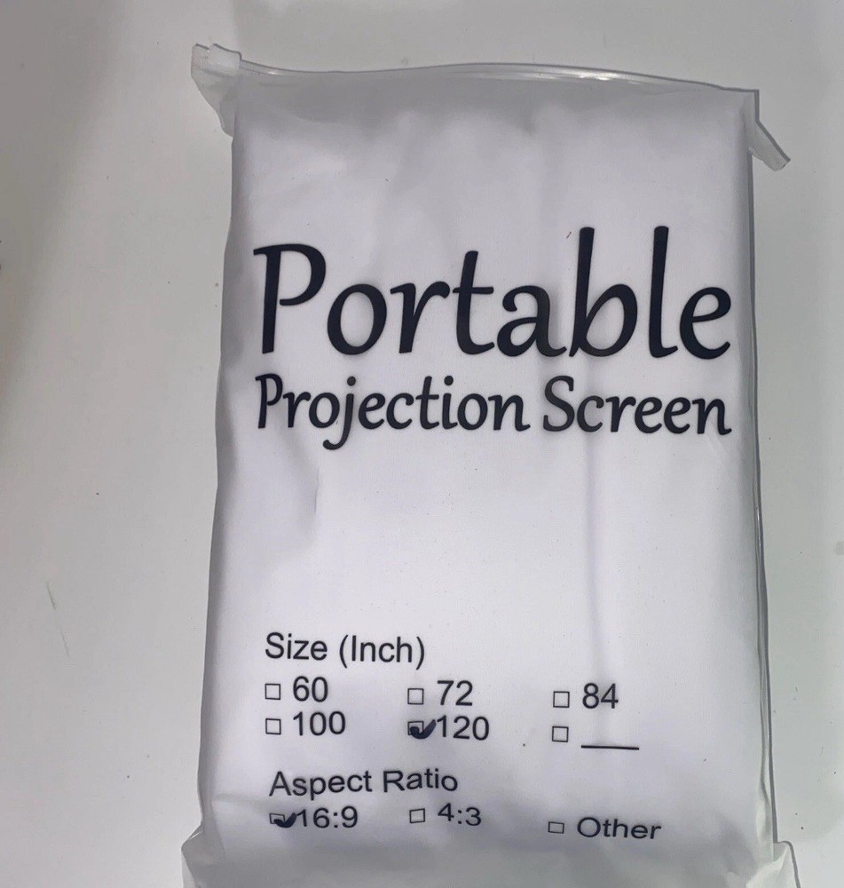120in. Portable Double Sided Projection Screen