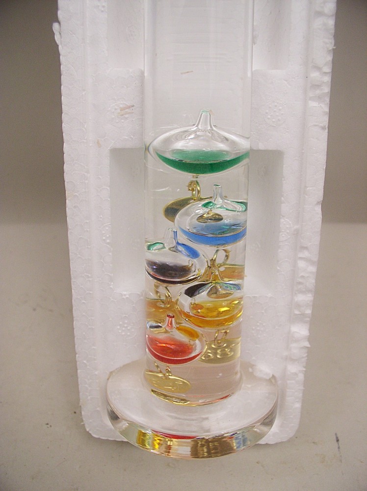 11 1/2"" Clear Glass Galileo Thermometer