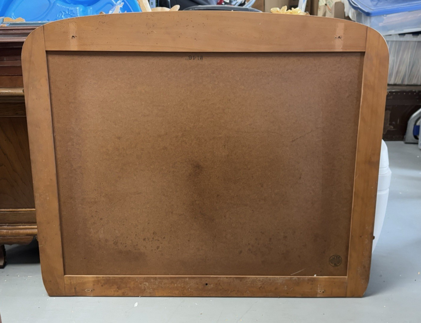 Heywood Wakefield Mid Century Modern Sculptura Vanity & Mirror Needs Refurbish