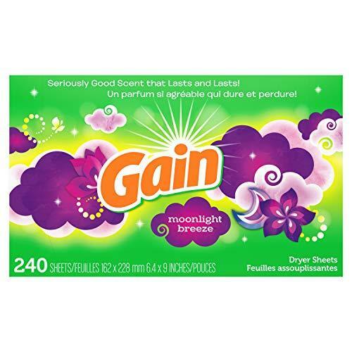 Gain Fabric Softener Dryer Sheets, Moonlight Breeze, 240 Count