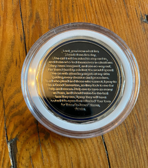 Emergency Medical Services Paramedic Prayer Star Of LiFe Challenge Coin + Case-