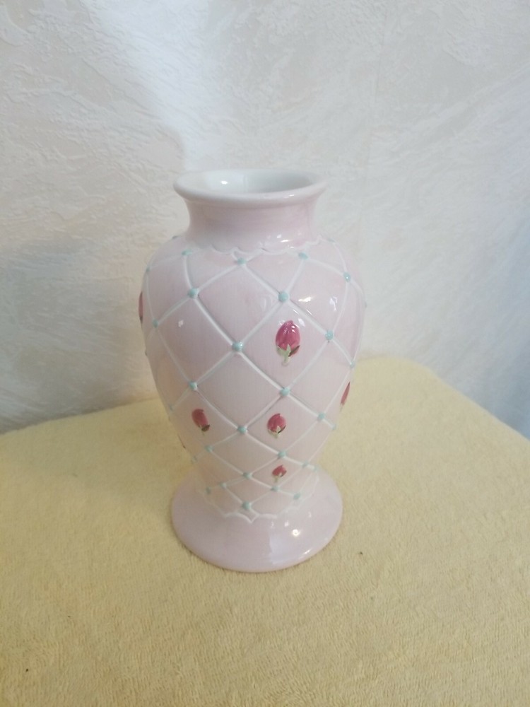 Spring Ceramic Vase 8" Tall.