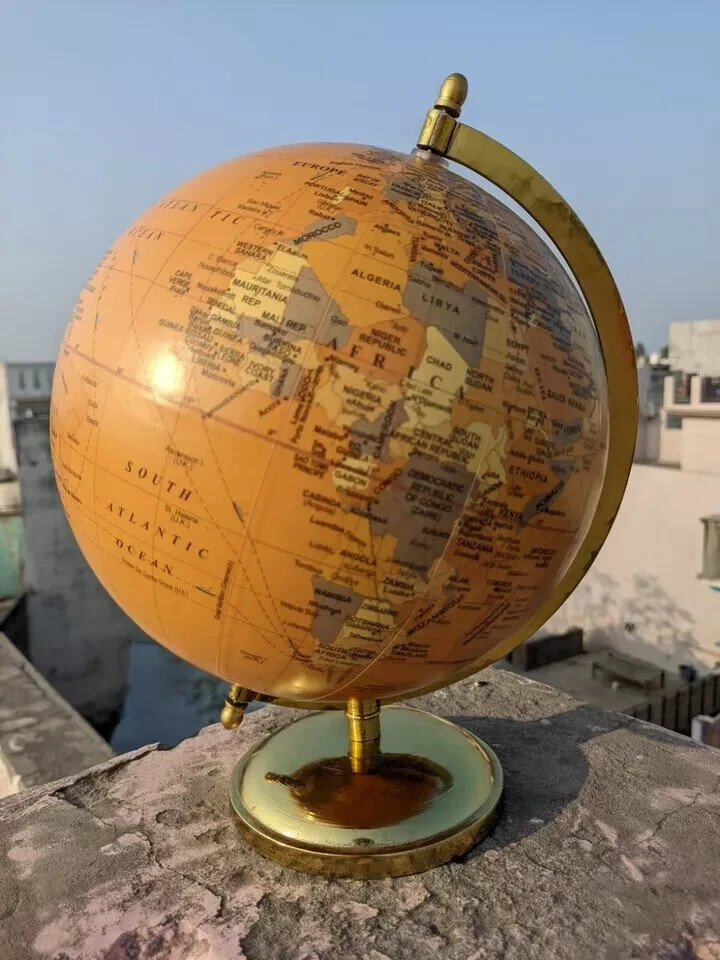 Nautical Maritime World Map Globe Sphere Celestial Globe Marine Tabletop Decor