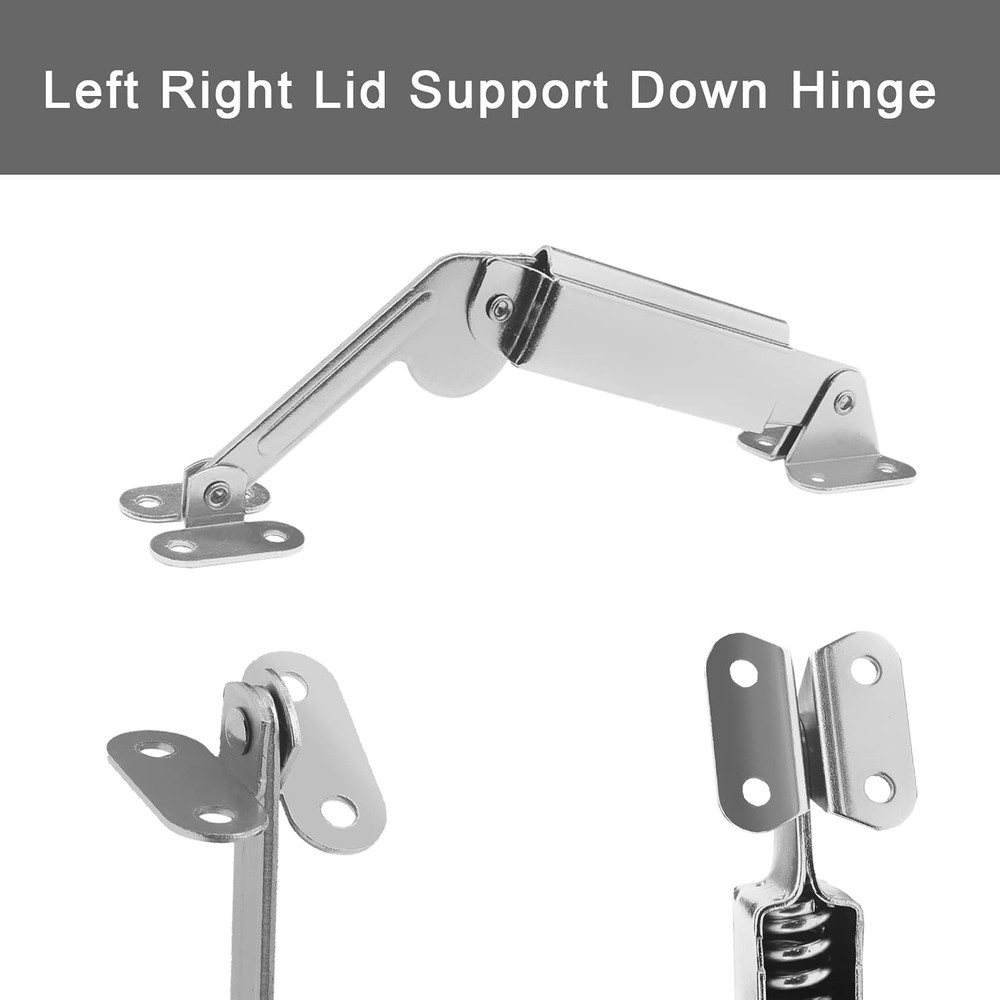 Spring Lid Support Hinge, 2Pcs Left Right Hardware Hinge for...