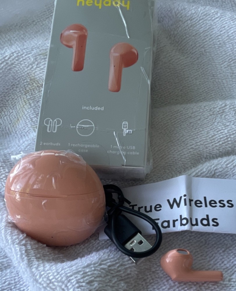 Hey Day Wireless Earbuds Bluetooth Enabled Orange