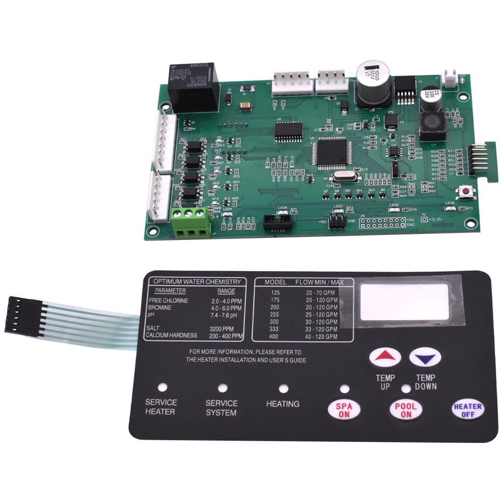 42002-0007S Control Board 472610Z Pad for Pentair MasterTemp Max-E-Therm Heaters