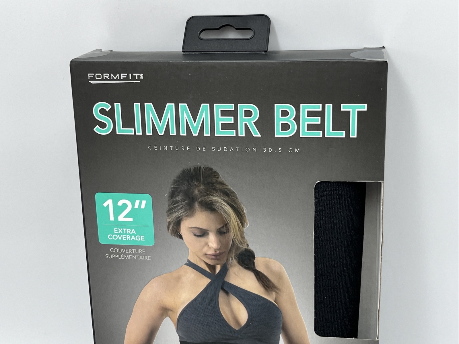 FORMFIT 12" Slimmer Belt Waist Trainer Tummy Shaper Fat Band SMSB-1007-BK BLACK