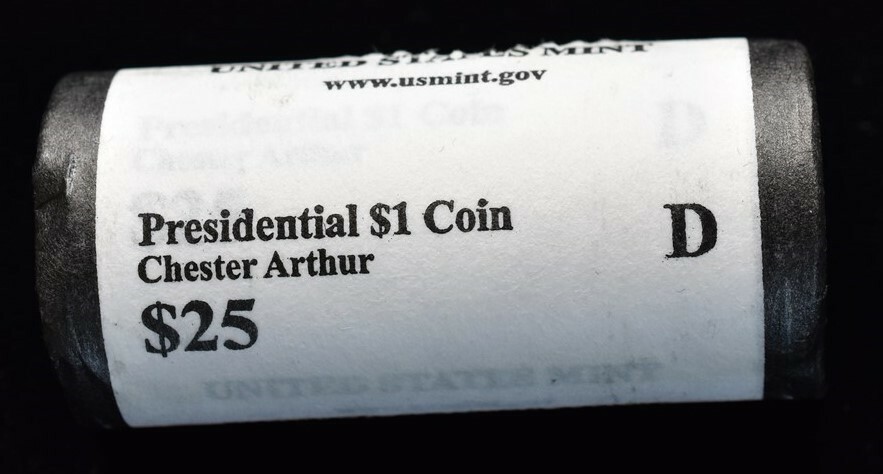 2012-D Chester Arthur Presidential Dollar - $25 Mint Roll