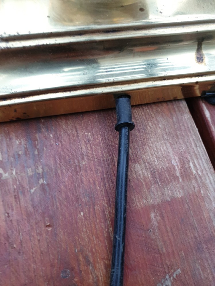 Single Column Table Lamp Brass And Glass Combination