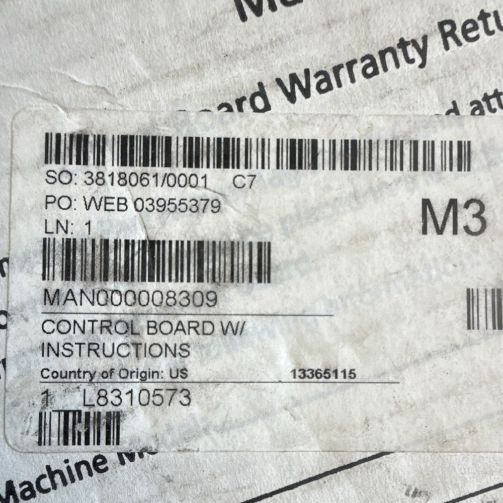 Omron Control Board MAN00008309 Manitowoc Ice Machine