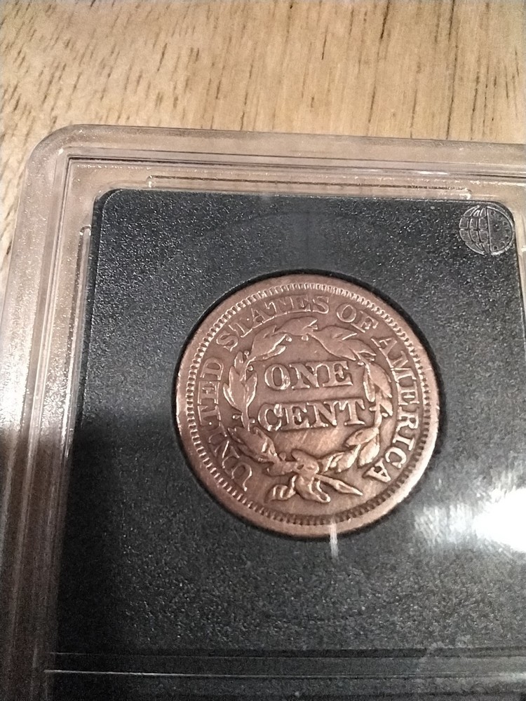 1846 tall date large cent vg condition
