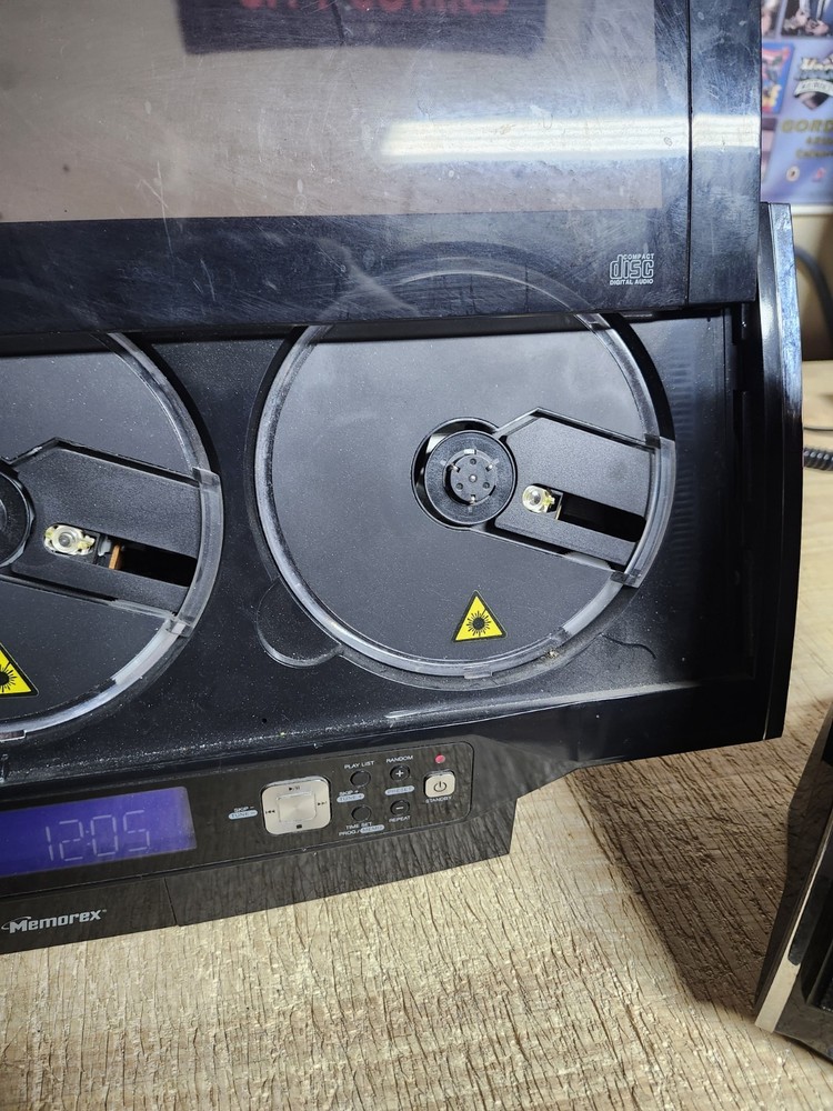 Memorex MX4143 3 CD Micro System Stereo Used Tested