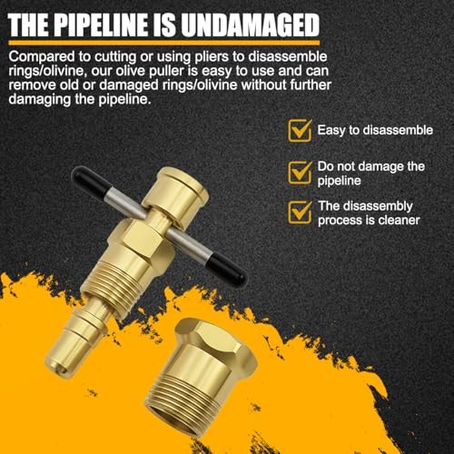 Pipe Olive Remover Puller Tool, Corrosion-Resistant Compression Sleeve Puller