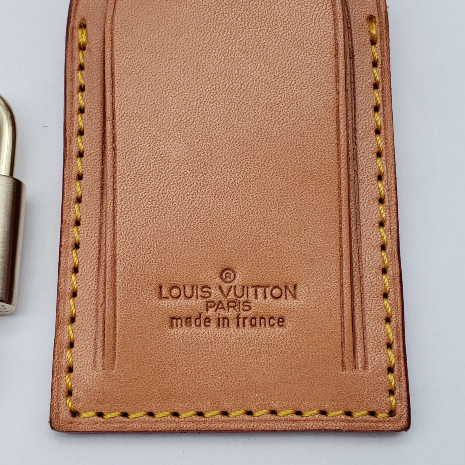 Authentic Louie Vuitton Luggage tag with Lock and Key#1