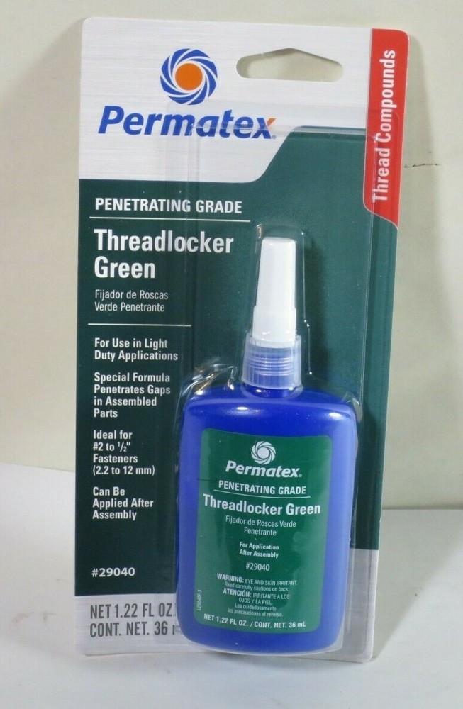 Permatex 29040 Penetrating Grade Threadlocker Green, 36 ml