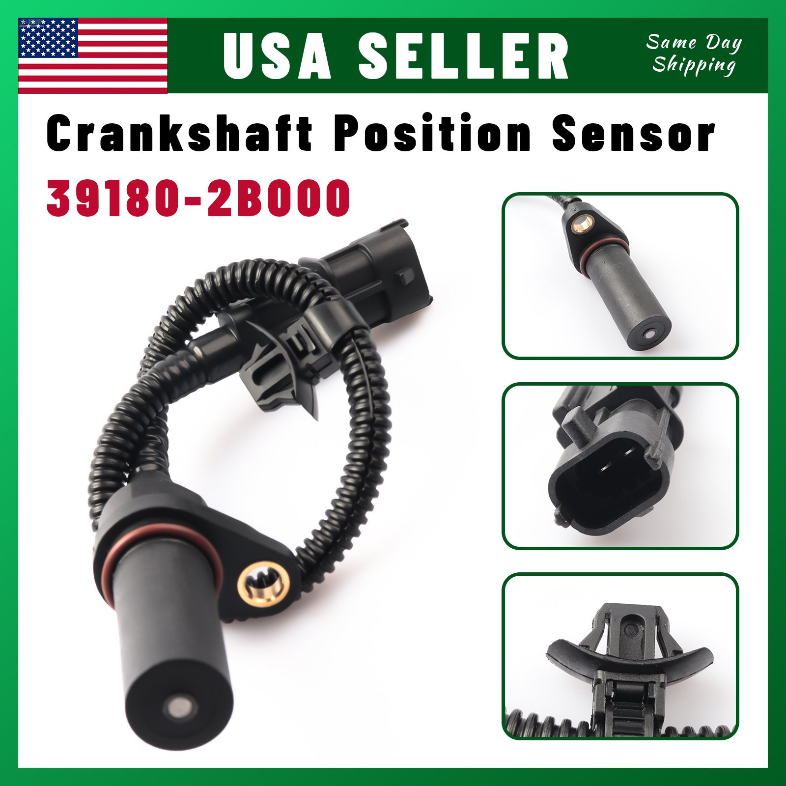 OEM For 11-24 HYUNDAI KIA 1.6L 1.8L 2.0L Engine Crankshaft Crank Position Sensor