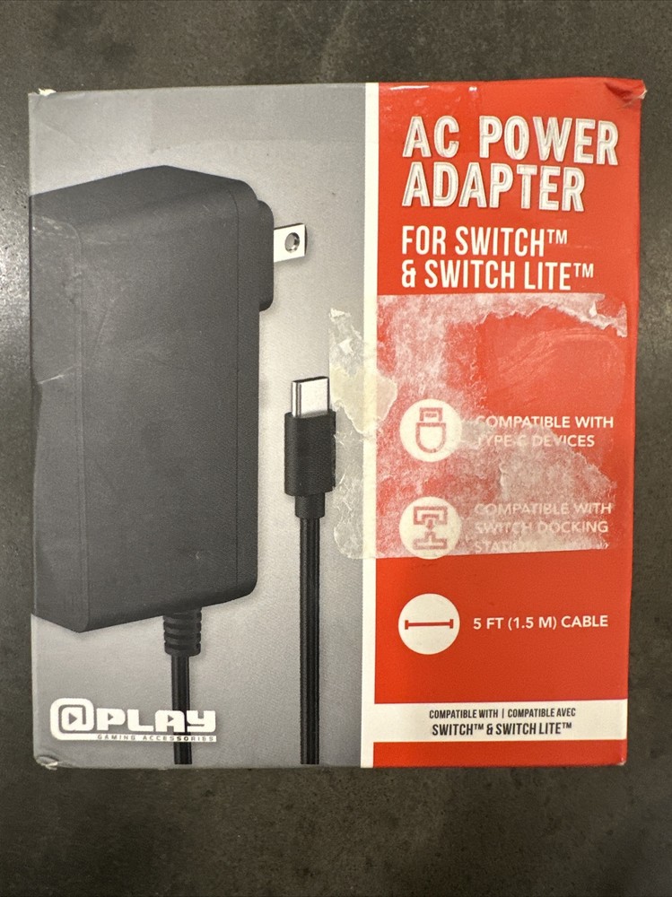 @PLAY NINTENDO SWITCH AC Adapter Wall Charger Power Supply OPEN BOX!