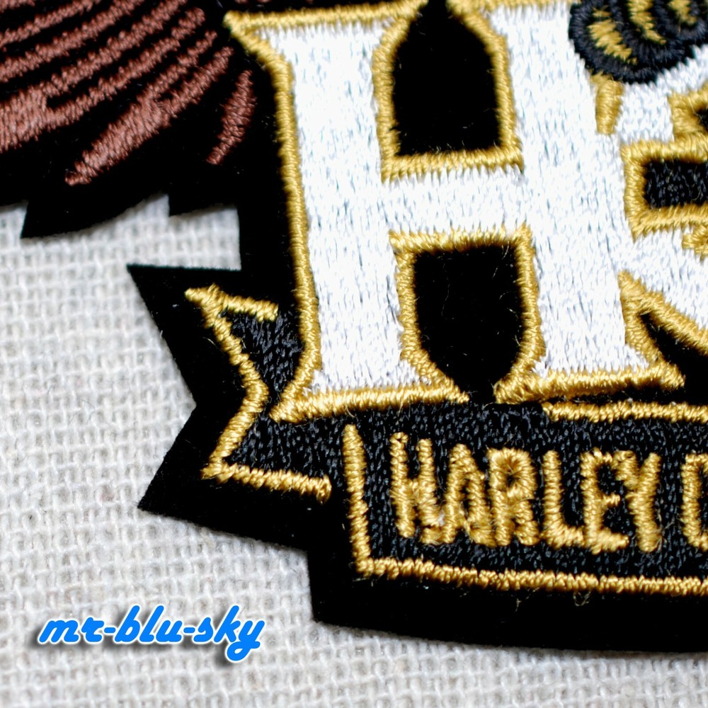 Small Eagle & Life Member Gold Patch Set ~ Harley Davidson Owners Group HOG