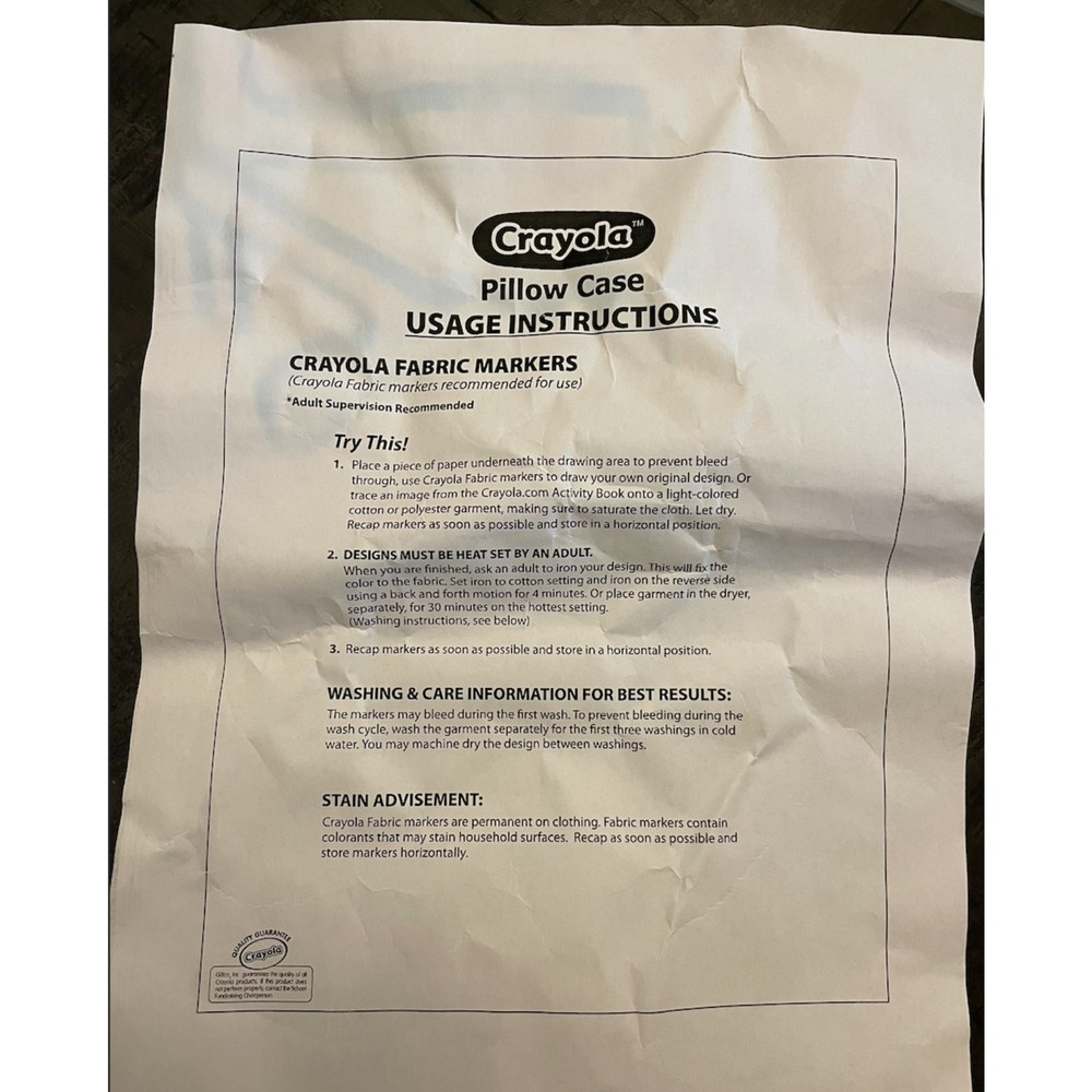 Crayola Autograph Party Pillow Case