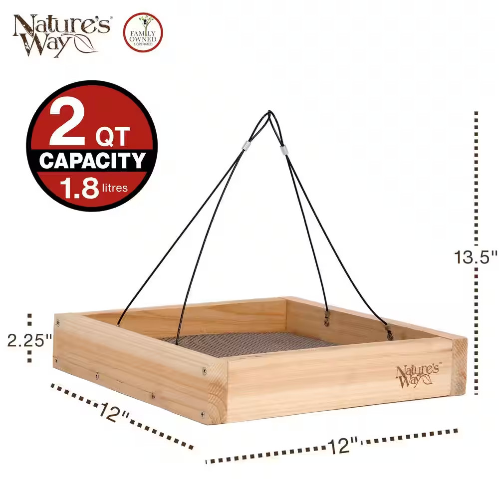 Cedar-Tray Bird Feeder-Single PACK