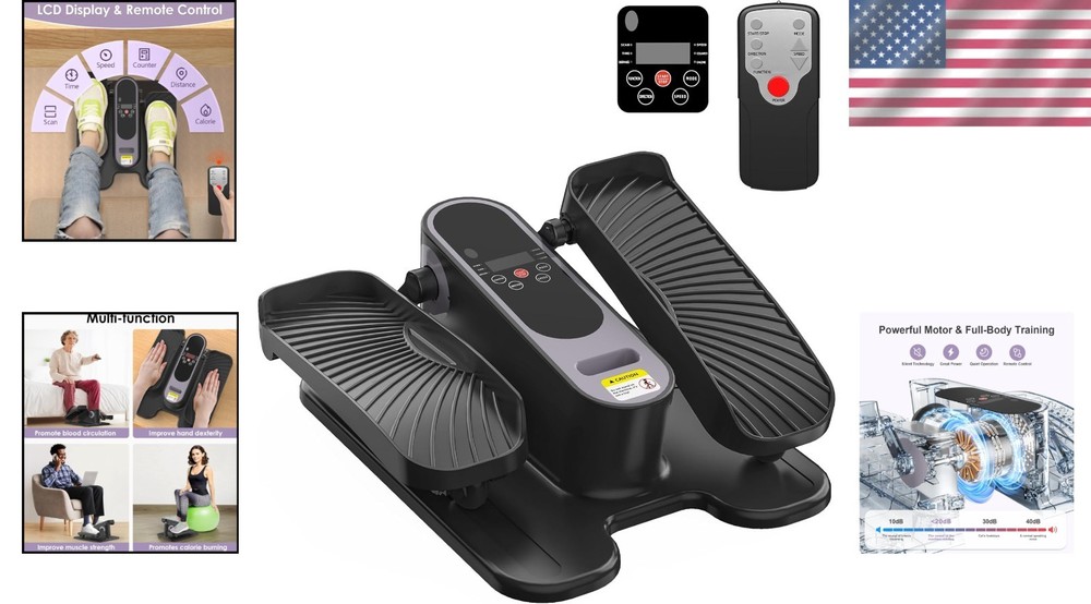 Quiet Mini Elliptical Leg Exerciser - Remote-Controlled for Comfortable Workouts