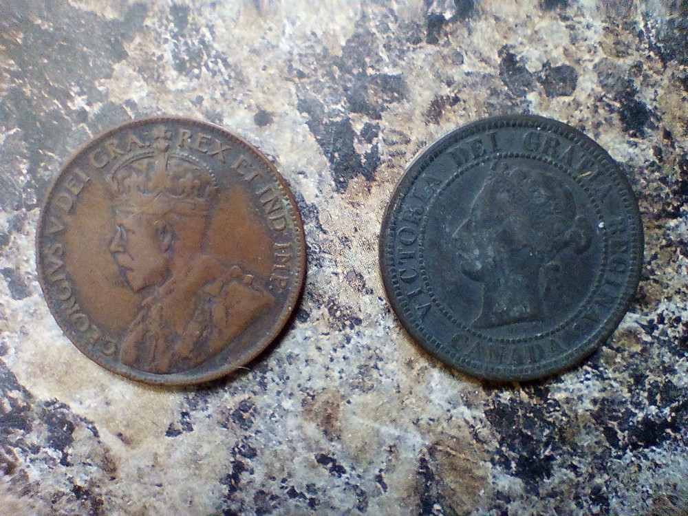 Two One Cent Canada 1882 and 1920