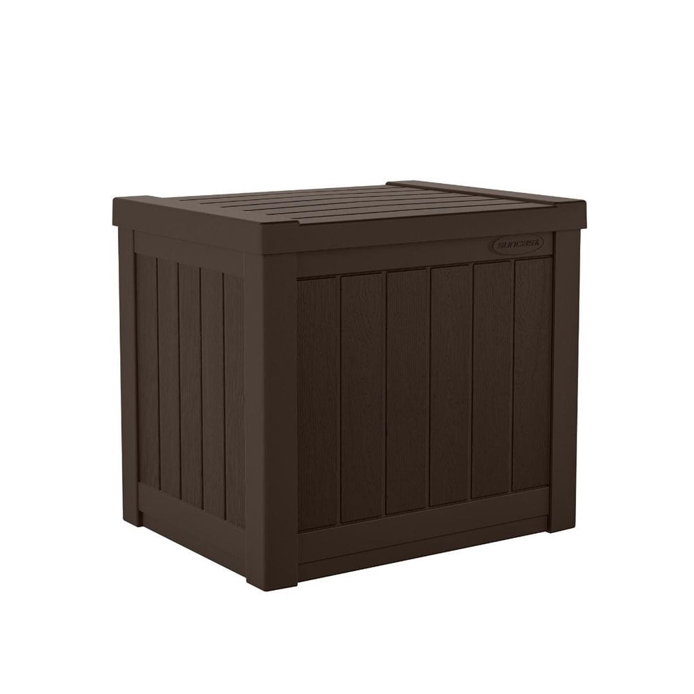 22-Gal. Weather-Resistant Resin Outdoor Storage Deck Box & Bench Java Brown
