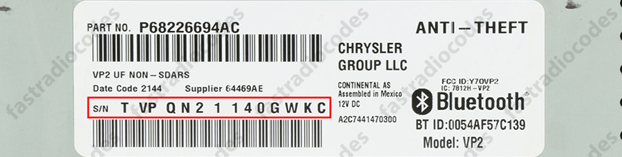 ✅DODGE CHARGER CAR RADIO ANTI-THEFT UNLOCKING PIN CODE FOR ALL MODELS✅