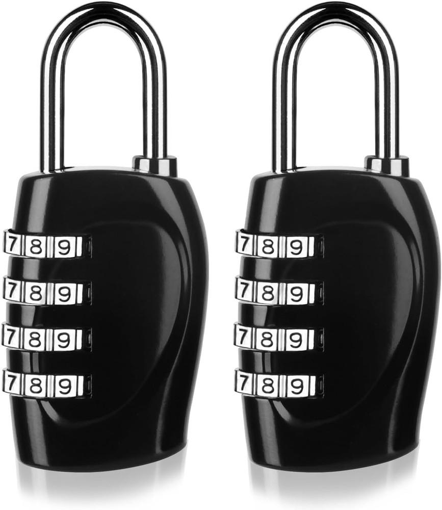 Effortless Security: 2 Pack Waterproof 4-Digit Combination Lock with Side Window