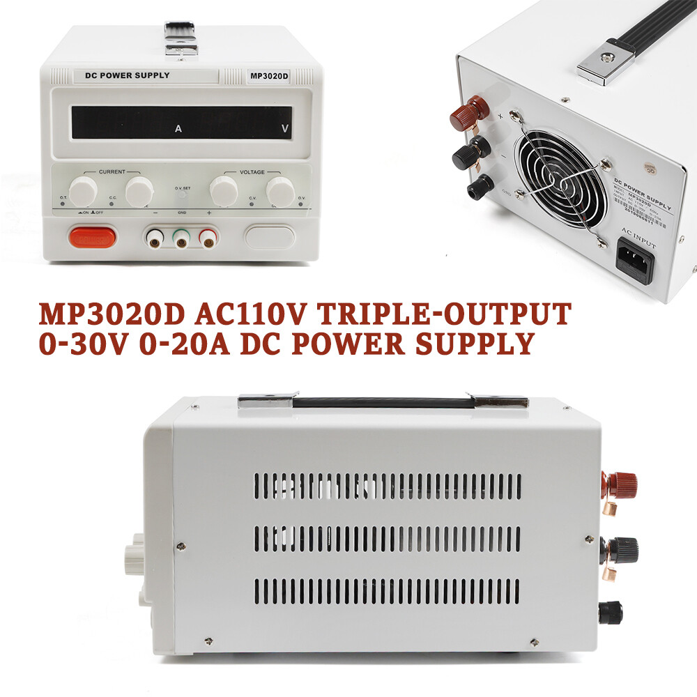 0-30V 0-20A DC Power Supply Variable Digital Lab Test Adjustable High Precision