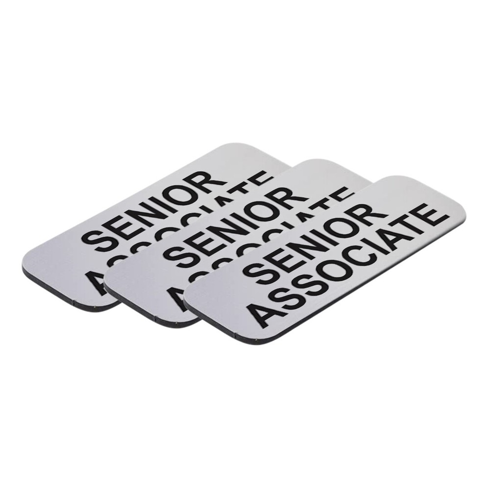 Senior Associate 1 x 3" Name Tag, (3 Pack)