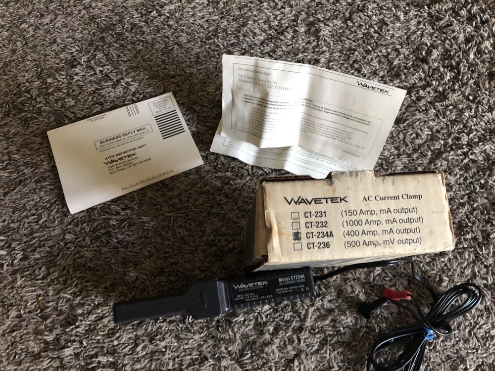 Wavetek AC Current Clamp CT234A S6.3