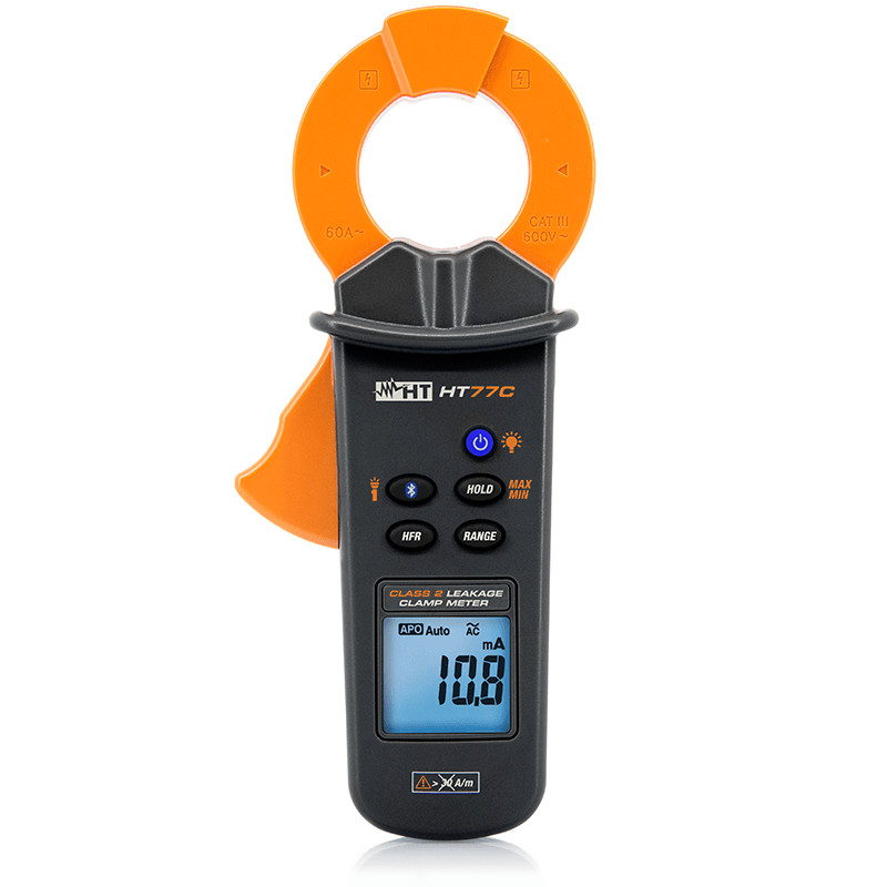 HT Instruments HT77C AC Clamp Meter Measuring Leakage Currents from 10µA - 60A