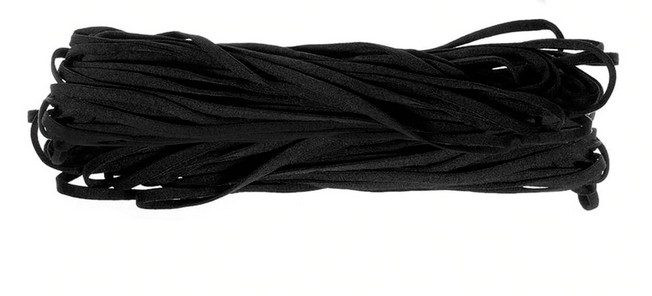 5mm Soft Flat Elastic Cord -DIY Ear Band Loop for Crafting- White & Black
