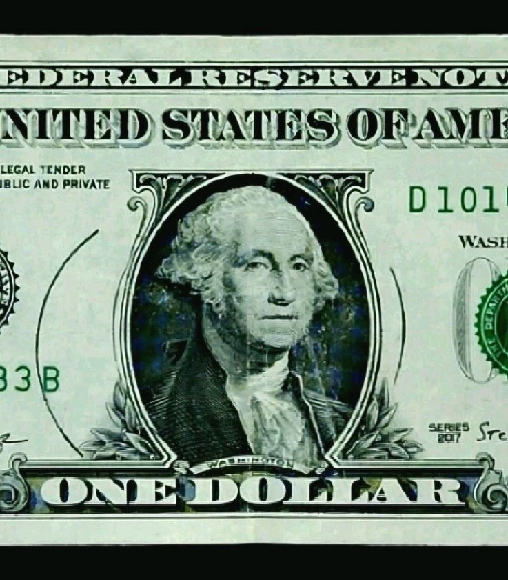 $1 One Dollar Bill 2013 Federal Reserve Note Error ~ Inking Error, Extra Circles