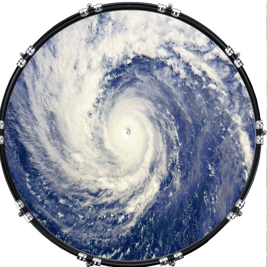 20" Custom Bass Kick Drum Front Head Graphical Graphic Hurricane