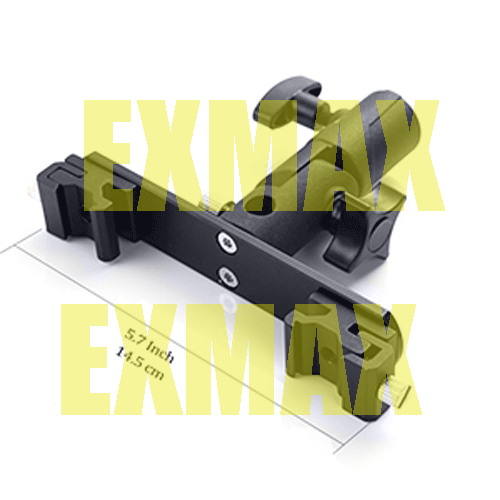 EXMAX E2 Adjustable Double Flash Bracket for Studio Video DSLR Camera,180°,Solid