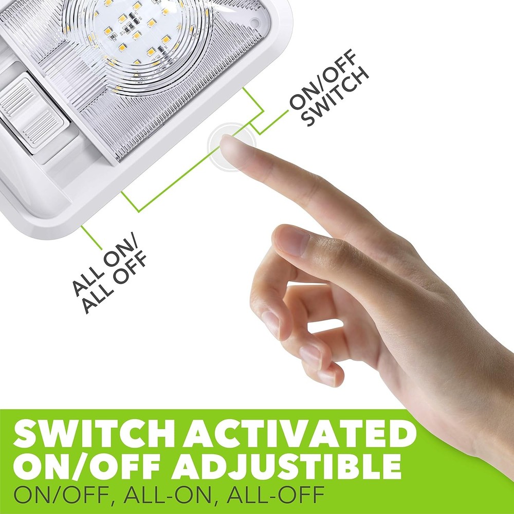2 Pack 12V RV Ceiling Dome Light RV Interior Lighting Trailer Camper W/ Switch