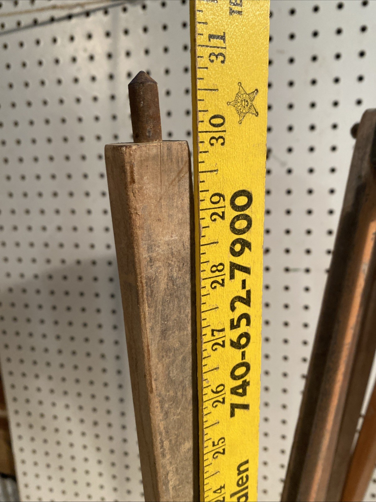 Antique Wooden Survey Tripod Floor Lamp Transit Upcycled Industrial MCM 5 Foot