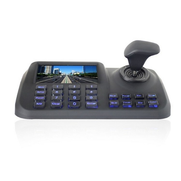 For 3D IP PTZ Controller CCTV Keyboard Joystick with 5" HD LED Screen Display