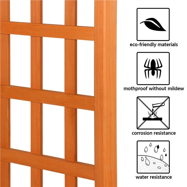 7ft Wooden Garden Arbor Arches Trellis for Wedding Party Climbing Plant Outdoor