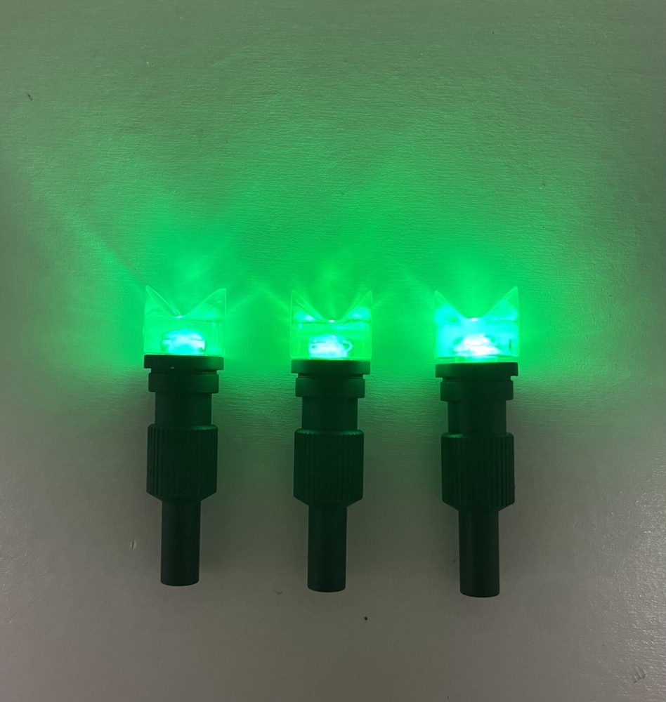NockOut Lighted Nocks Crossbow .300'' ID Halfmoon Green 3 Pack
