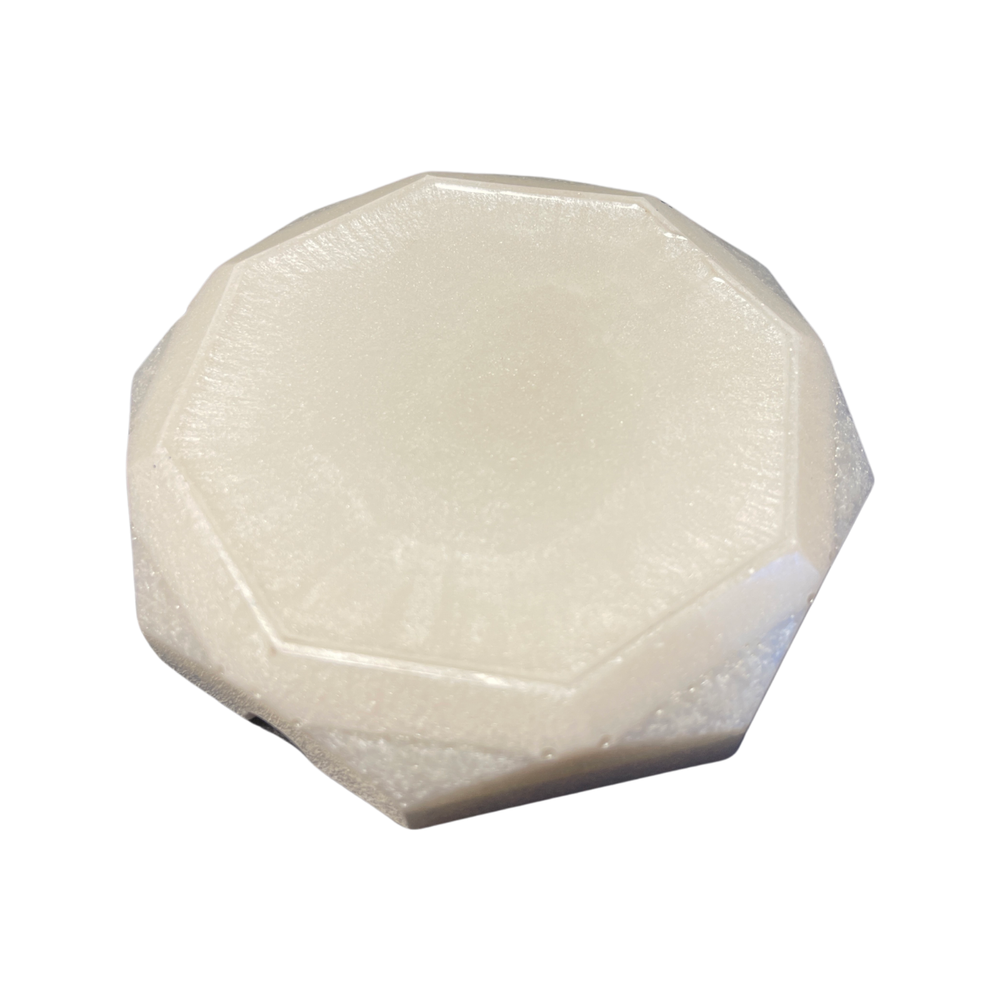 White With Sparkling Blue Resin Ashtray Handmade