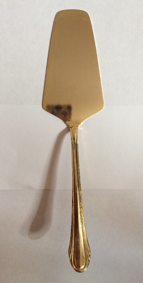 Hampton Stainless Gold Electroplate Rnd Tip HSV149 PIE CAKE SERVER 10"