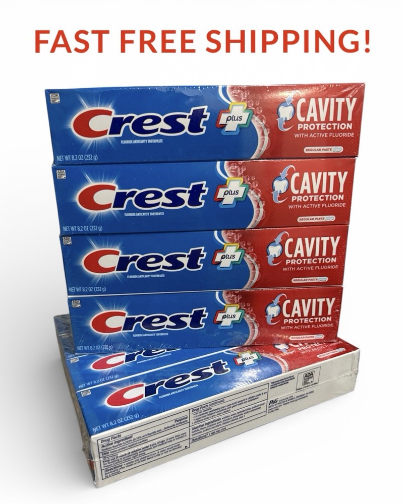 4 Pack CREST Cavity Protection Regular Toothpaste 8.2 oz - FAST SHIPPING!