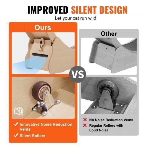 Wooden Cat Exercise Wheel 52 Large Cat Treadmill Wheel for Indoor Cats