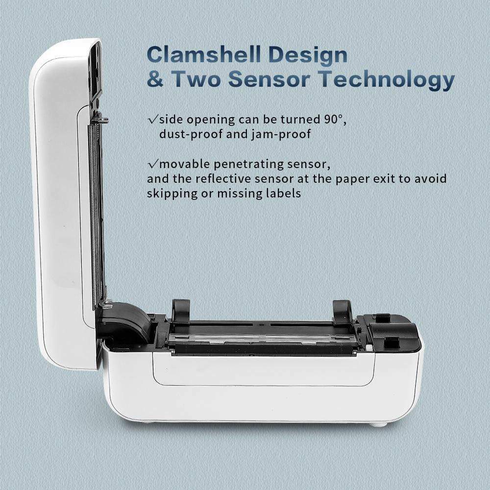Phomemo Direct Thermal Portable Label Printer Wireless Inkless US, White PM-246S