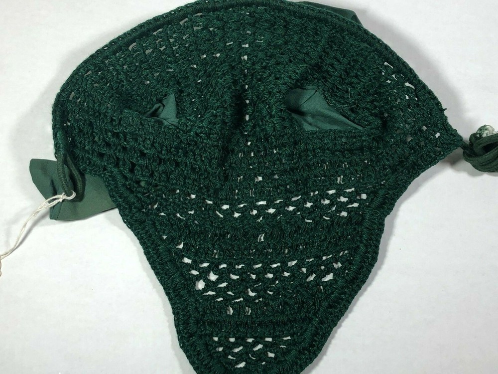 New - Hunter Green Fly Mask - Pony Size