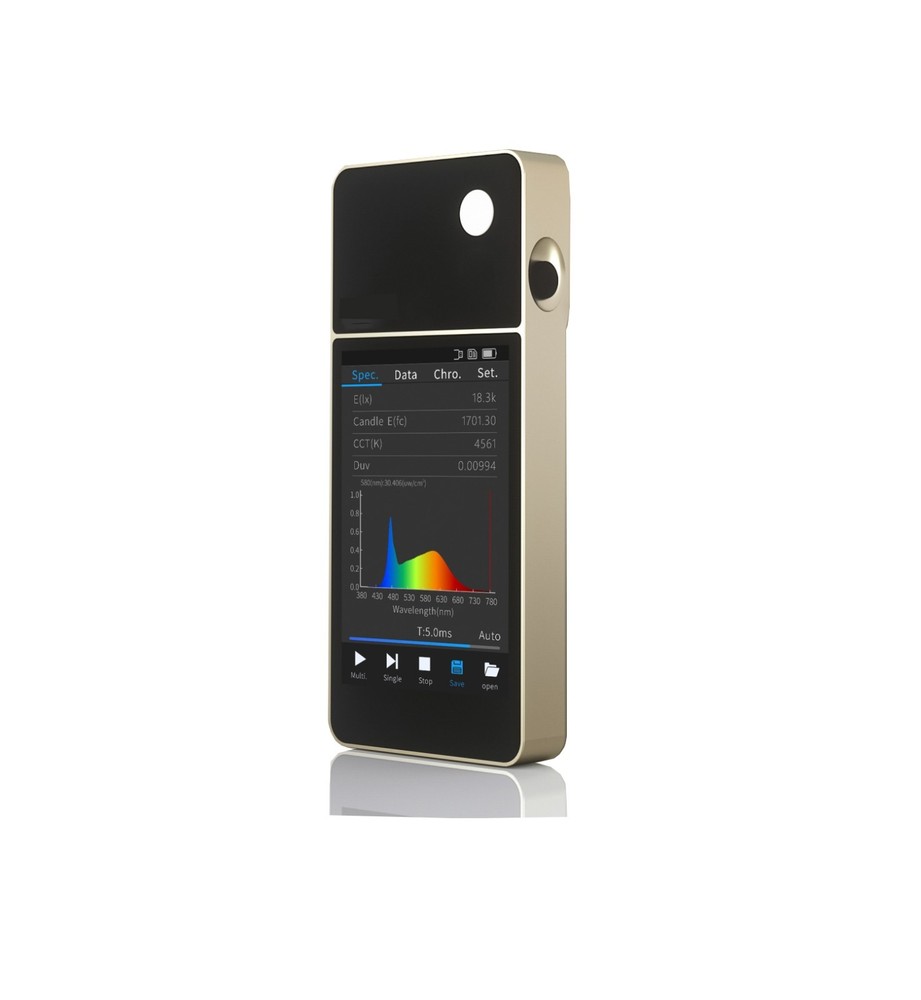 Spectral Illuminance Meter Illuminometer with 3.5 Inches Touch Display Screen
